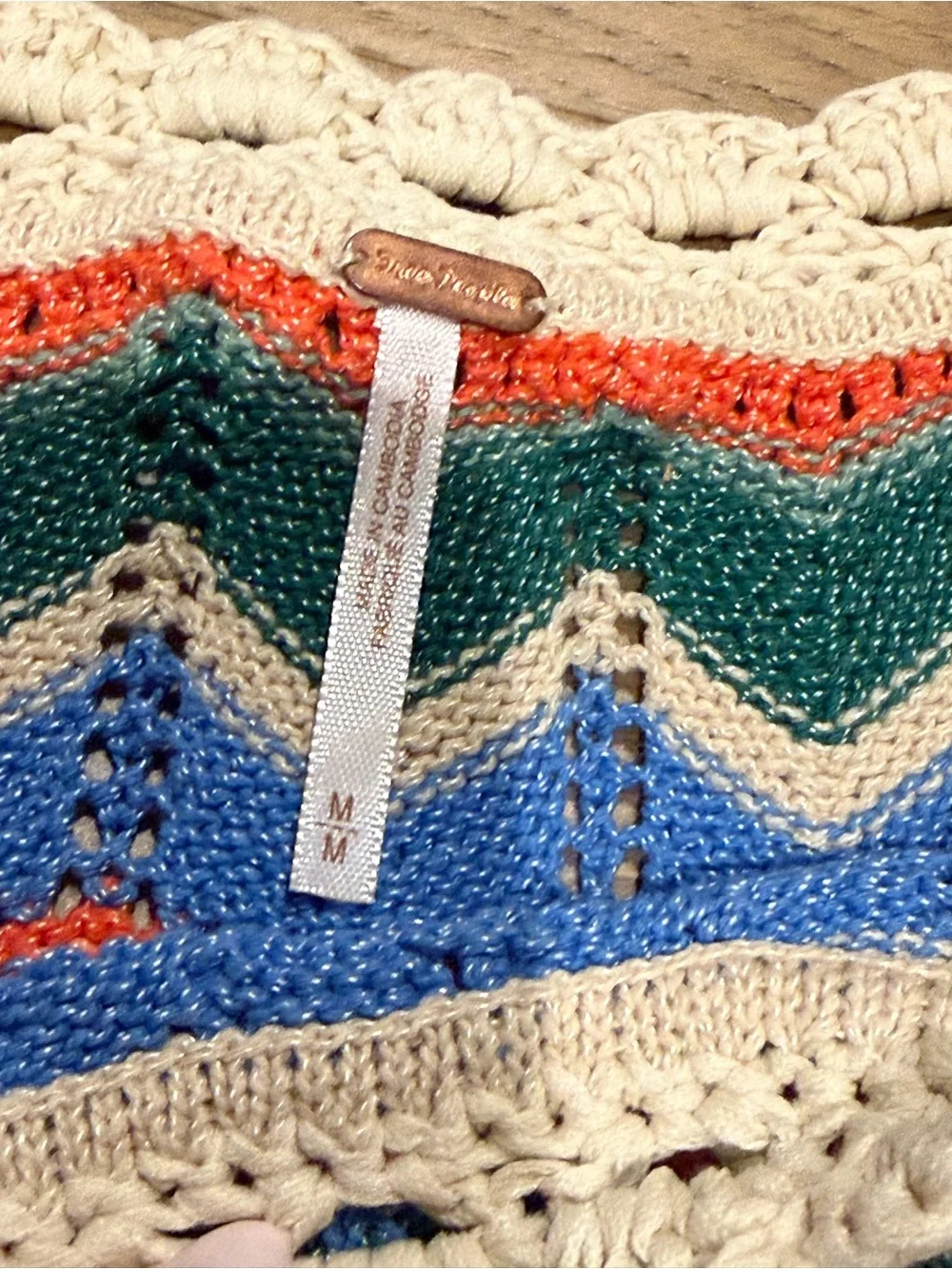 Free people Crochet Stripe Tank Dress - NWOT - Picture 2 of 2